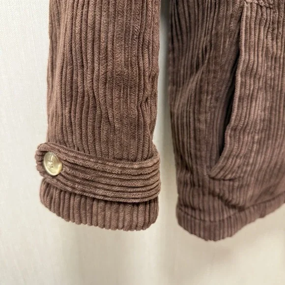 Hanna Andersson Brown Corduroy Toggle Close Coat 130 Sz 8 Kids - Picture 4 of 9
